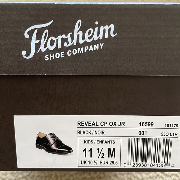 Florsheim reveal cap toe derby boys dress shoe size 11.5 - Picture 9 of 9
